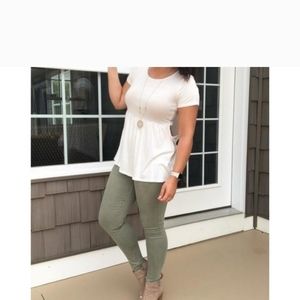 American Eagle Outfitters Olive Skinny Jeans